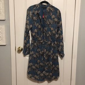 BANANA REPUBLIC FLORAL SATIN DRESS